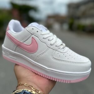 NIKE AIR FORCE AF1 RETRO BRANCO ROSA